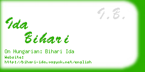ida bihari business card